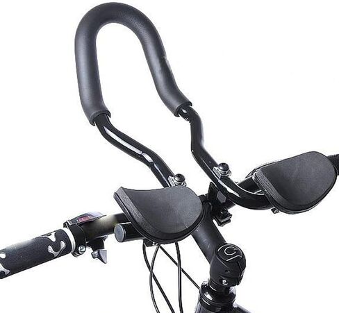 Bike Aero Bar, Clip Handle Extension, Aluminum Alloy Armrest Handlebars For Road Mountain Bike, Endurance Road Biking Adventure Fitness in Saudi Arabia
