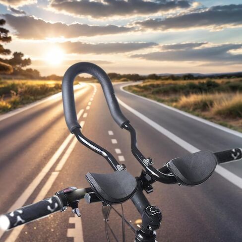 Bike Aero Bar, Clip Handle Extension, Aluminum Alloy Armrest Handlebars For Road Mountain Bike, Endurance Road Biking Adventure Fitness in Saudi Arabia