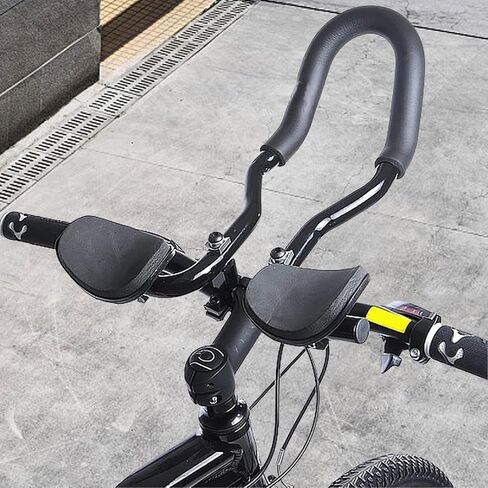 Bike Aero Bar, Clip Handle Extension, Aluminum Alloy Armrest Handlebars For Road Mountain Bike, Endurance Road Biking Adventure Fitness in Saudi Arabia