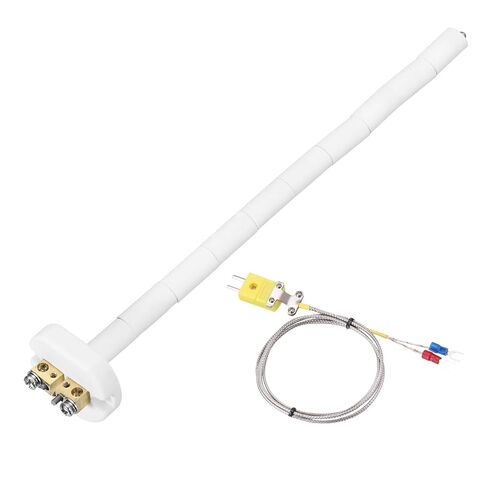 MECCANIXITY 10" K Type Ceramic Kiln Furnace Thermocouple Sensor Probe for Muffle Furnace Oven, with 3.3ft SV Fork Thermocouple Wire, High Temperature 1100°C 2.5x250mm in Saudi Arabia
