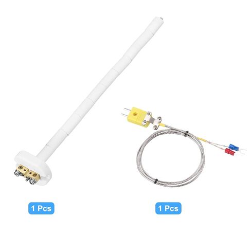 MECCANIXITY 10" K Type Ceramic Kiln Furnace Thermocouple Sensor Probe for Muffle Furnace Oven, with 3.3ft SV Fork Thermocouple Wire, High Temperature 1100°C 2.5x250mm in Saudi Arabia