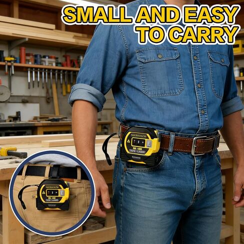 2026The Ruler 3-in-1 Measuring Tape, Tools Tape Measure, 3-in-1 Rangefinder with Led Display, 3 in 1 Digital Tape Measure with Cross Line, AutoLock, Measure Area, Volume, Pythagorean ﻿ in Kuwait