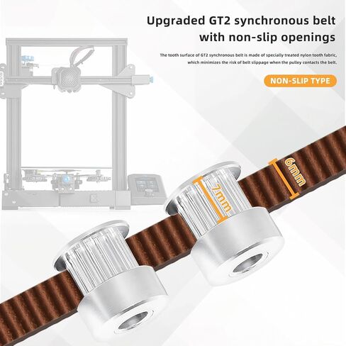 GT2 Timing Belt,GT2 Belt 6mm Width,Pitch 2mm,Upgrade Nylon Tooth Surface Non-Slip Version for 3D Printers,CNC.(10 Meters) in Saudi Arabia