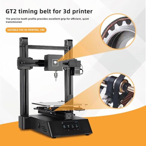 GT2 Timing Belt,GT2 Belt 6mm Width,Pitch 2mm,Upgrade Nylon Tooth Surface Non-Slip Version for 3D Printers,CNC.(10 Meters) in Saudi Arabia
