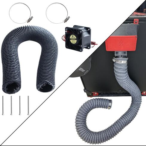 FYSETC Voron2.4 R2 3D Printer Accessories - Upgraded Filament Fume Extraction Kit: Retractable Exhaust Hose Pipe with 6038 Ventilation Fan No Printable Parts for Vorn 2.4 Triden 3D Printer Enclosure in Saudi Arabia