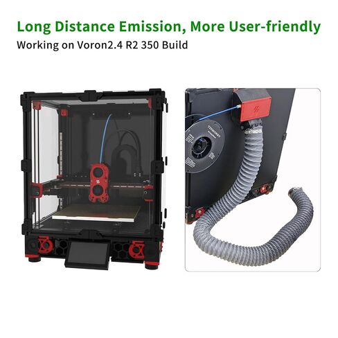 FYSETC Voron2.4 R2 3D Printer Accessories - Upgraded Filament Fume Extraction Kit: Retractable Exhaust Hose Pipe with 6038 Ventilation Fan No Printable Parts for Vorn 2.4 Triden 3D Printer Enclosure in Saudi Arabia