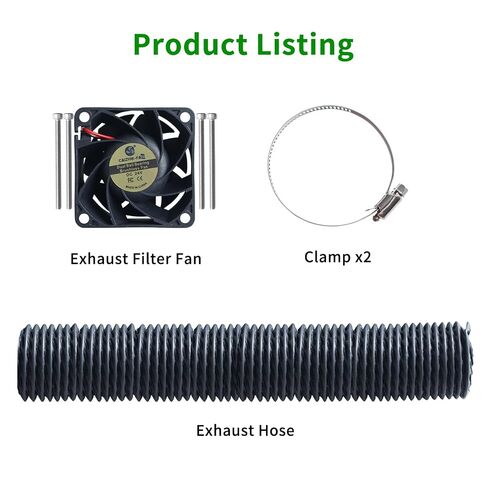 FYSETC Voron2.4 R2 3D Printer Accessories - Upgraded Filament Fume Extraction Kit: Retractable Exhaust Hose Pipe with 6038 Ventilation Fan No Printable Parts for Vorn 2.4 Triden 3D Printer Enclosure in Saudi Arabia