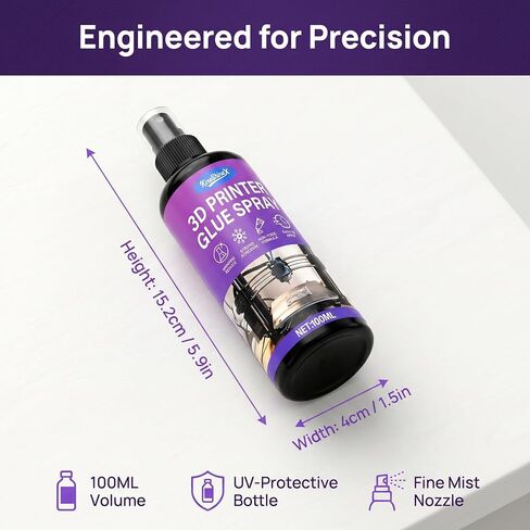غراء لاصق للطابعة ثلاثية الأبعاد - بخاخ غراء مضاد للاعوجاج من أجل PLA ABS PETG TPU، سهل الإزالة بدون بقايا لوحة البناء in Kuwait
