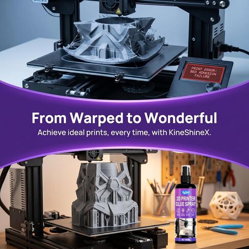 غراء لاصق للطابعة ثلاثية الأبعاد - بخاخ غراء مضاد للاعوجاج من أجل PLA ABS PETG TPU، سهل الإزالة بدون بقايا لوحة البناء in Kuwait