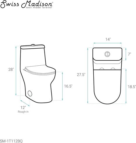 Ivy One Piece Toilet Dual Vortex Flush 1.1/1.6 gpf في بيسك in Kuwait