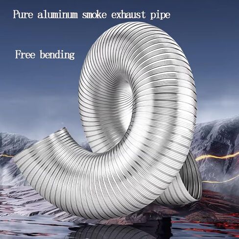 Flexible Aluminum Ducting 2" 3" 4" 6" 7" 10" Semi Rigid Dryer Vent Hose HVAC Ventilation Ducting Retractable Duct Hosing Fume Extractor(Dia 120mm(4.7")) in Saudi Arabia