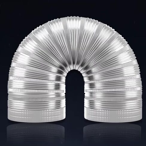 Flexible Aluminum Ducting 2" 3" 4" 6" 7" 10" Semi Rigid Dryer Vent Hose HVAC Ventilation Ducting Retractable Duct Hosing Fume Extractor(Dia 120mm(4.7")) in Saudi Arabia