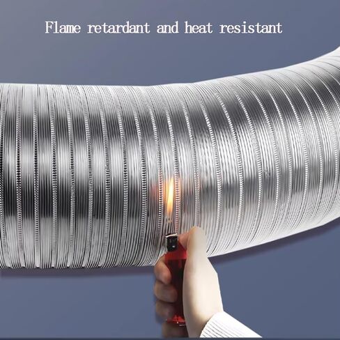 Flexible Aluminum Ducting 2" 3" 4" 6" 7" 10" Semi Rigid Dryer Vent Hose HVAC Ventilation Ducting Retractable Duct Hosing Fume Extractor(Dia 120mm(4.7")) in Saudi Arabia