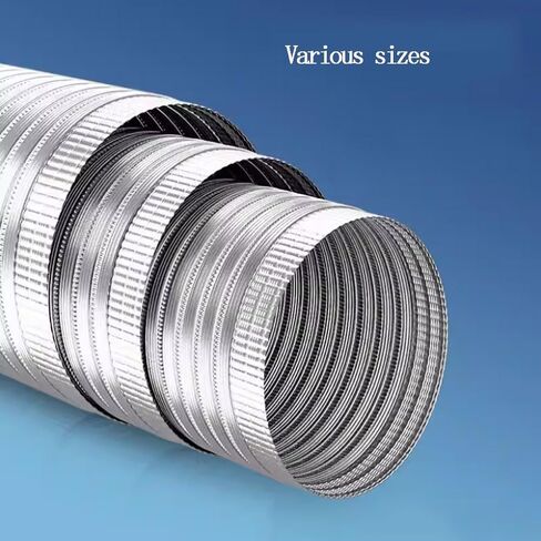 Flexible Aluminum Ducting 2" 3" 4" 6" 7" 10" Semi Rigid Dryer Vent Hose HVAC Ventilation Ducting Retractable Duct Hosing Fume Extractor(Dia 120mm(4.7")) in Saudi Arabia