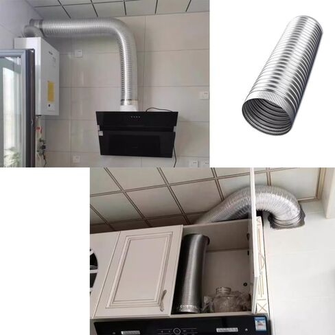 Flexible Aluminum Ducting 2" 3" 4" 6" 7" 10" Semi Rigid Dryer Vent Hose HVAC Ventilation Ducting Retractable Duct Hosing Fume Extractor(Dia 120mm(4.7")) in Saudi Arabia