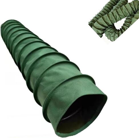 HVAC Duct Hosing 8" 10" 12" 14" 16" 18" Flexible Duct Hose Green Canvas Ventilation Duct Heat Resistant Air Ducting Hosing(L 3m(10ft),ID405mm(16")) in Saudi Arabia