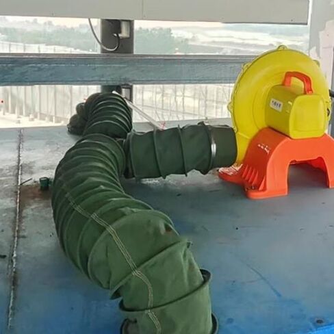 HVAC Duct Hosing 8" 10" 12" 14" 16" 18" Flexible Duct Hose Green Canvas Ventilation Duct Heat Resistant Air Ducting Hosing(L 3m(10ft),ID405mm(16")) in Saudi Arabia