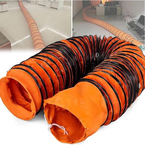 Flexible PVC Ducting Hose 8-36 Inch with Adjustable Steel Support for Exhaust Fans and Blowers(L10mxID150mm) in Saudi Arabia