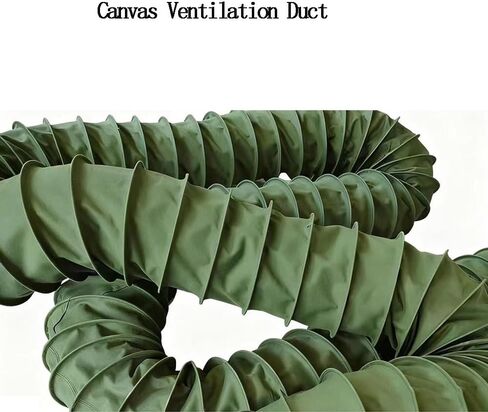 Flexible Duct Hosing 6in 8in 10in 12in 14in Canvas Vent Hose Flame Retardant HVAC Ducting Hose Exhaust Fan Ventilation Duct Hose(L 8m(26ft),Dia 255mm(10")) in Saudi Arabia