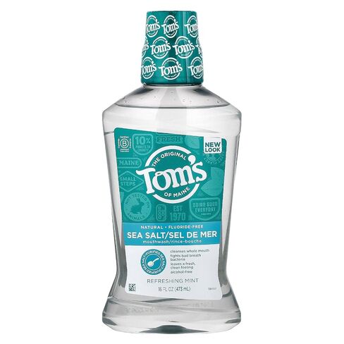 Toms Of Maine, غسول الفم بملح البحر والنعناع، ​​16 أونصة سائلة in Kuwait