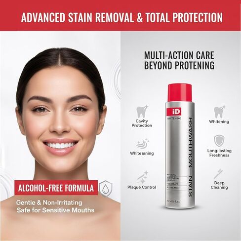 Stain Mouthwash - Gunk Removing Oral Rinse for Build-Up Control & Fresh Breath, Gentle Teeth Care. 1pcs in Kuwait
