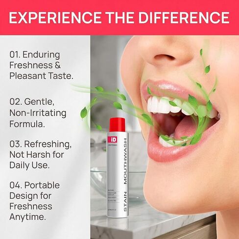 Stain Mouthwash - Gunk Removing Oral Rinse for Build-Up Control & Fresh Breath, Gentle Teeth Care. 1pcs in Kuwait