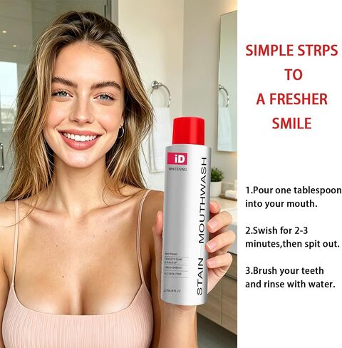 Stain Mouthwash - Gunk Removing Oral Rinse for Build-Up Control & Fresh Breath, Gentle Teeth Care. 1pcs in Kuwait