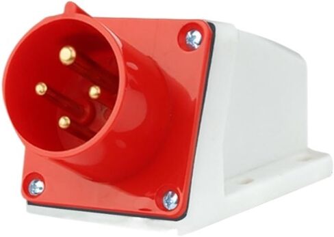 Waterproof Industrial Plug 3p 4 Pole 5 Pin Dustproof Male Female 16A 32A Wall Mounted Panel 220V 380V(5P 32A) in Saudi Arabia