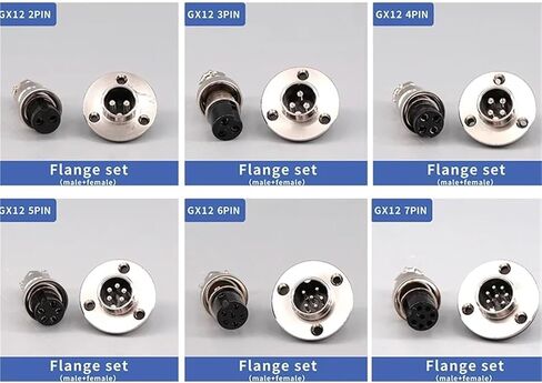 5/10 Sets GX12 GX16 GX20 Flange Butting Type 2/3/4/5/6/7/8/9/10/12/14/15 Pin Male&Femal Aviation Plug &Socket Connectors Copper_10P(Gx16,5 Sets(Male Female)-15P) in Saudi Arabia