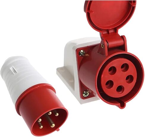 32 Amp 5pin Industrial Plug 240-415V Weatherproof IP44 3P+N+E 32A in Saudi Arabia