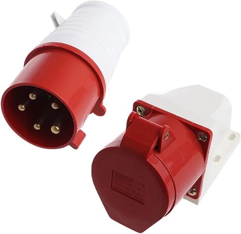 32 Amp 5pin Industrial Plug 240-415V Weatherproof IP44 3P+N+E 32A in Saudi Arabia