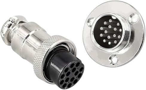 GX20 Flange Connector Aviation Plug - Waterproof Male Female Circular Socket 5/10 Sets Available(Gx20 8p,5 Sets(Male Female)) in Saudi Arabia