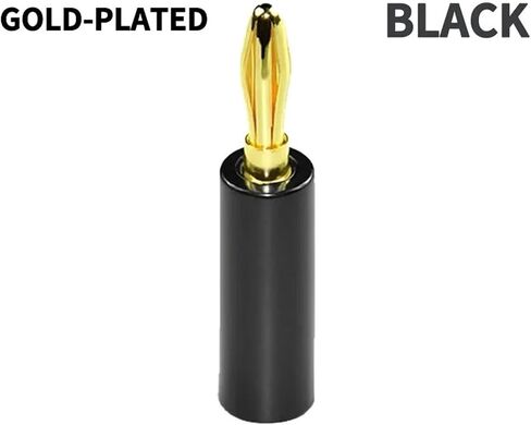 Pure Copper Gold-Plated 4mm Banana Plug Panel Test Welding Power Amplifier Sound Box Pressure Resistant Insulation Sheath(Black Gold-Plated 1,500 PCS) in Saudi Arabia