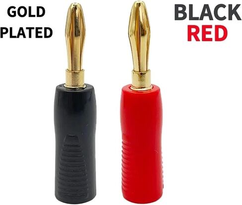 Pure Copper Gold-Plated 4mm Banana Plug Panel Test Welding Power Amplifier Sound Box Pressure Resistant Insulation Sheath(Black Gold-Plated 1,500 PCS) in Saudi Arabia
