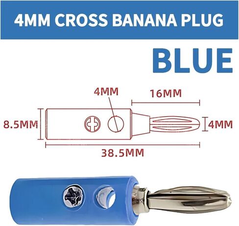 4MM Banana Plug Socket - Solderless Speaker Terminal Connectors 20/50/500PCS 5 Colors Available(Gold Plated Black,100 PCS) in Saudi Arabia