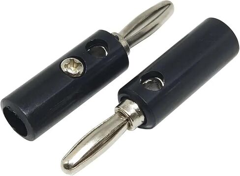 4MM Banana Plug Socket - Solderless Speaker Terminal Connectors 20/50/500PCS 5 Colors Available(Gold Plated Black,100 PCS) in Saudi Arabia