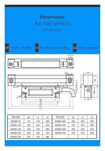 موازين خطية صغيرة KA500 5um 5V TTL مسطرة بصرية 70 120 170 220 270 320 370 420 مللي متر (KA-500-320mm-5U) in Kuwait