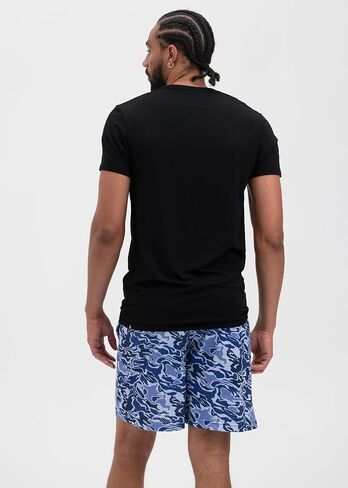 Ethika Men's Basketball Short, Athletic Performance Short for the Court and the Streets - Whisper Camo Navy 7in in Kuwait