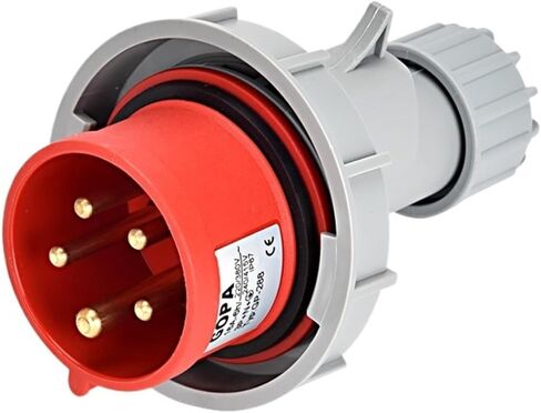 IP67 Industrial Plug and Socket Electrical Connector 3PIN 4PIN 5PIN 16A/32A Waterproof Panel Surface(Panel Socket 4P32A) in Saudi Arabia