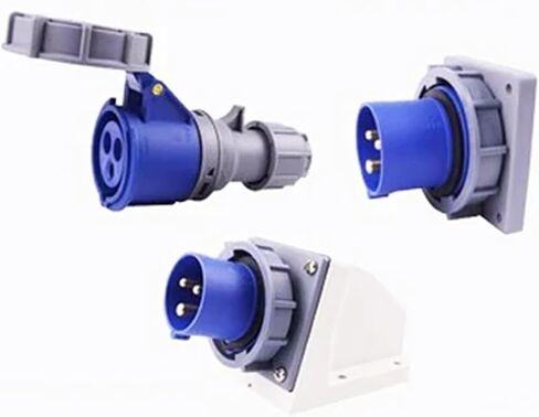 IP67 Waterproof Industrial Apparatus Reverse Plug 16A 32A 3Pole 4Pole 5Pin Wall Mount Panel Connector 220 380V(Coupler 5P 32A) in Saudi Arabia