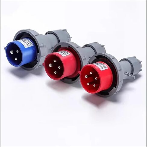 63A 125A IP67 220V 380V Industrial Male Female Plug and Socket 3P/4P/5P Electrical ConnectorWall Mounted(Mounted,125A-5P) in Saudi Arabia
