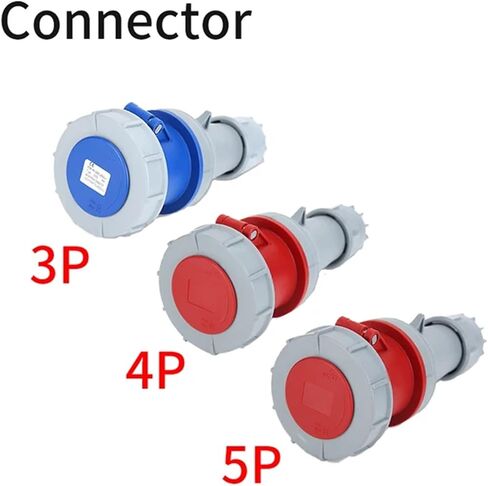 1pc Industrial 63A 125A Terminal Male Female 3/4/5 Pin Wall Mounted Socket IP67 Waterproof Electrical Connector 220V 380V(Plug,125A-5P) in Kuwait