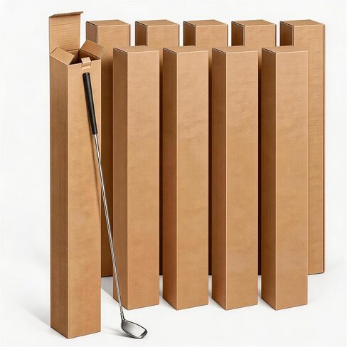10 Pack Golf Club Shipping Box, 4"L x 4"W x 48"H Tall Corrugated Cardboard Long Golf Club Boxes for Moving, Packaging, Shipping, Storage in Kuwait