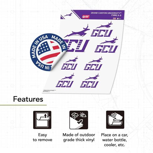 Desert Cactus Grand Canyon University Sticker Antelopes Vinyl Decals Laptop Water Bottle Car Scrapbook Sheet T3 (Type 3-3) in Kuwait