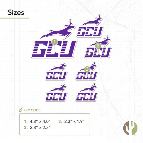 Desert Cactus Grand Canyon University Sticker Antelopes Vinyl Decals Laptop Water Bottle Car Scrapbook Sheet T3 (Type 3-3) in Kuwait