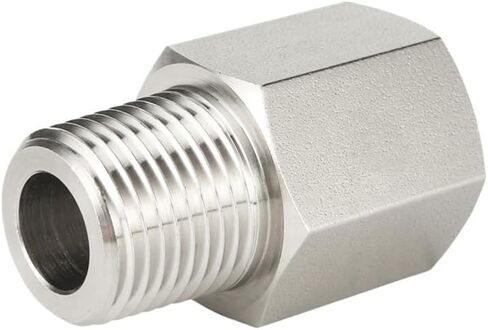 SS316 NPT BSPT 1/8 "1/4" 3/8 "1/2" 3/4 "أنثى إلى ذكر موضوع 3000psig 20MPa وصلة تركيب الأنابيب الفولاذ المقاوم للصدأ (0.125 F x 0.125 M) in Kuwait