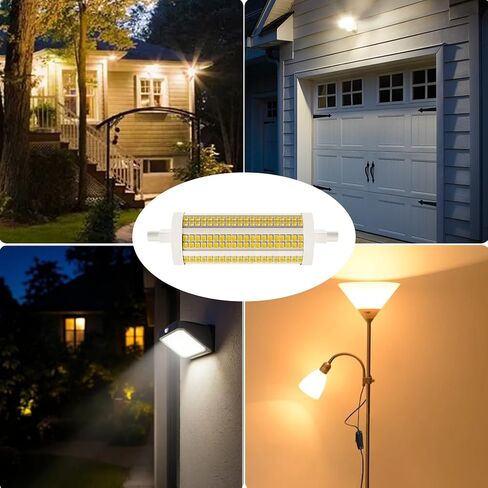 118mm R7S LED Bulb 30W, 300W T3 Halogen Equivalent, 3200 Lumen, Dimmable J Type Linear Double Ended Flood Light, 120V, 3000K Warm White, 2-Pack in Kuwait