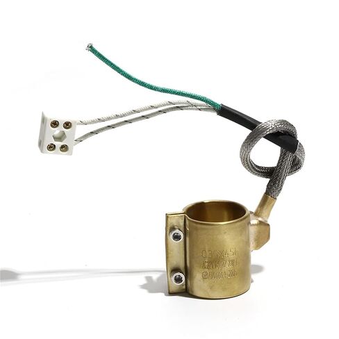 1pcs Brass Band Heater Electric Heating Ring 85x35/85x40/85x45/85x50/85x60mm Inner Diameter x Height with Two/Three/Five Wire(Silver,220V_500W 90X40MM(IDXH)) in Kuwait