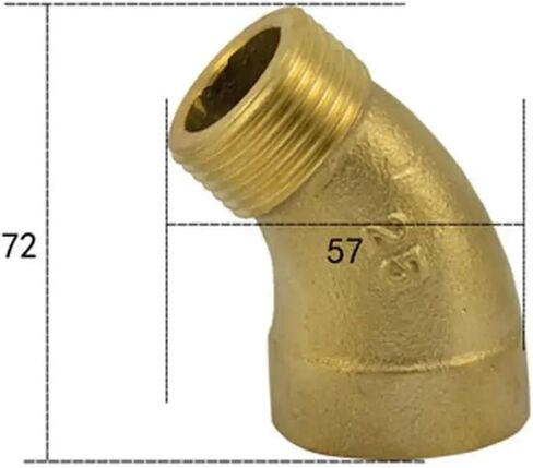 1 "BSPP أنثى إلى ذكر النحاس 45 درجة الكوع وصلة أنابيب المقرنة موصل المياه الغاز النفط وصلات المواسير in Kuwait