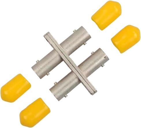 5pcs St Duplex Flange Coupler Fiber Optic Adapter Connector Single Mode Dual Port Multimode St-St (5pcs Red) in Kuwait